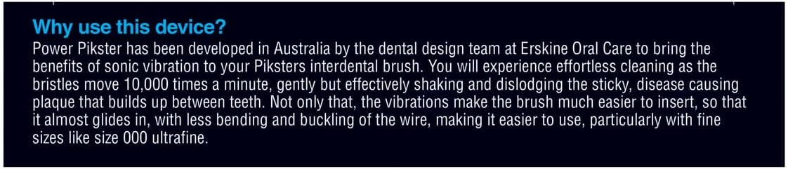 Piksters Power Pikster - Brings Sonic Powered interdental Cleaning to Your Interdental Brush