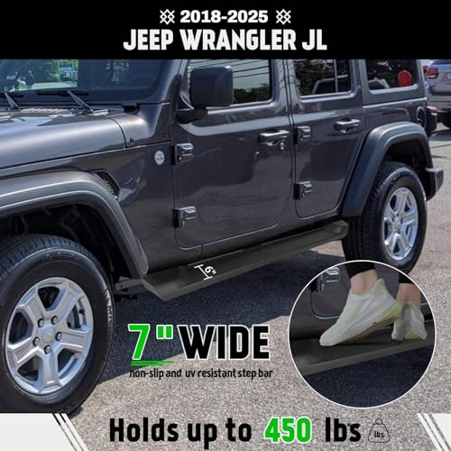 Estribos laterales para Jeep Wrangler JL 2018-2025 4 puertas miniatura 7