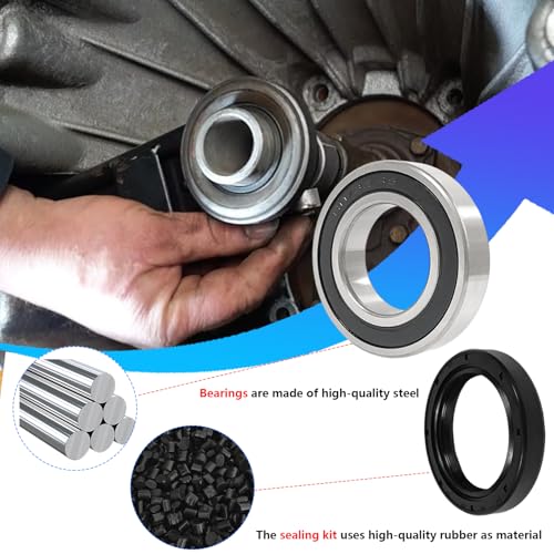 image for BIGLKNM Rear Axle Wheel & Brake Drum Bearing Seals & O-Ring Kit Compat