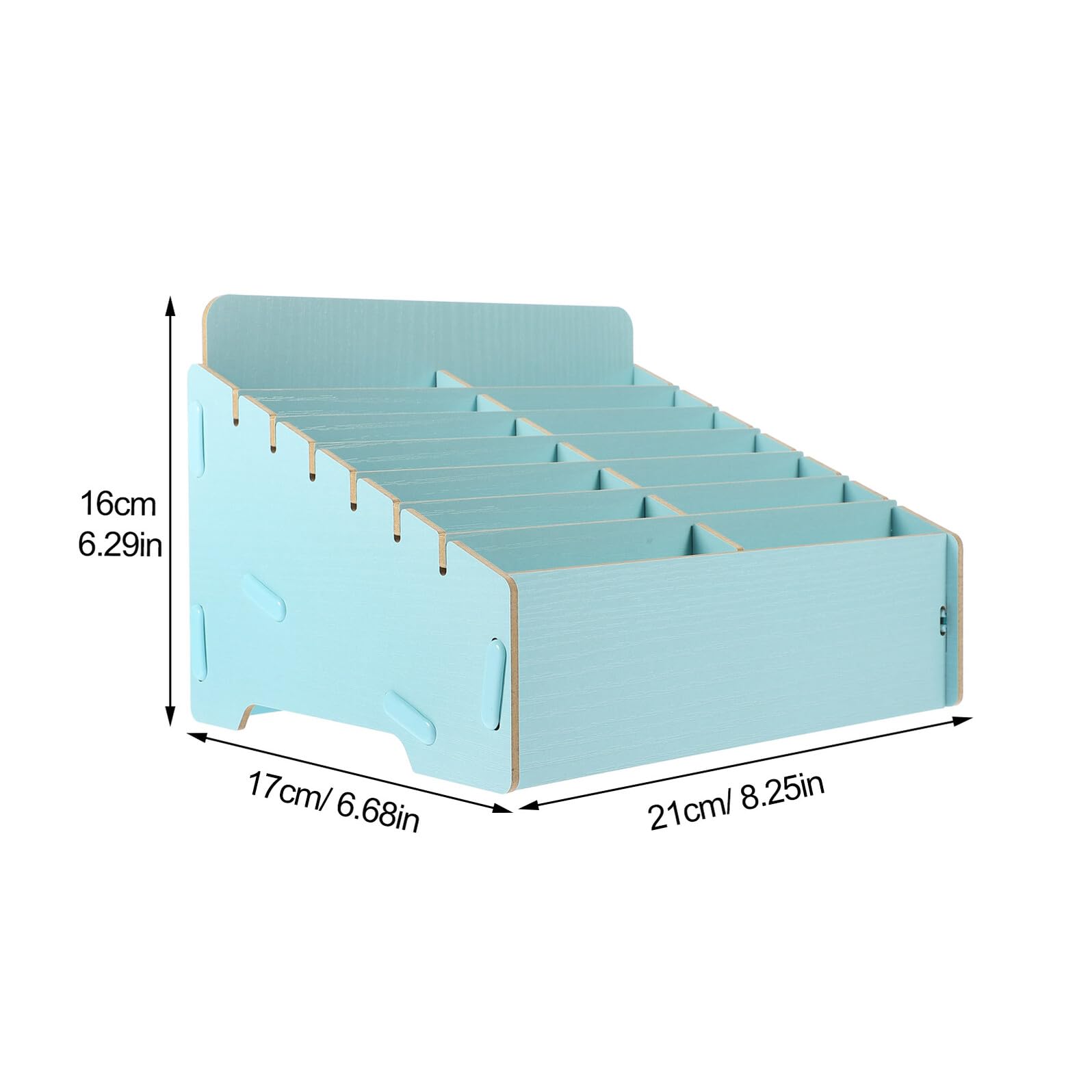 Cabilock Caja Organizadora de Madera Compartimentos Múltiples para Teléfono Móvil Soporte para Almacenamiento de Pequeños Objetos y Uso en Sala de Estar o Dormitorio