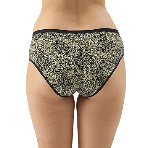 Image of Enamor Women's Cotton Hipster Panty Regular Fit Animal Print Panties (Pack of 3)
