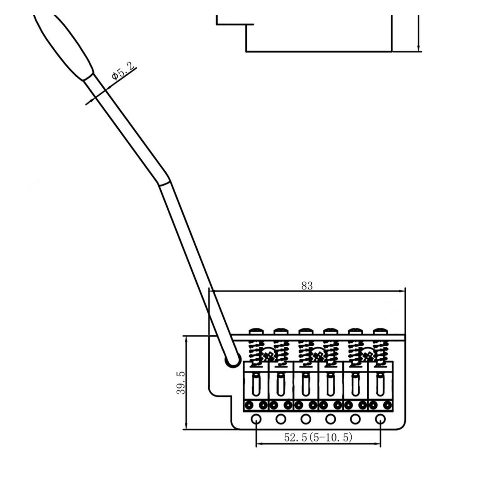 Puente Trémolo De Acero Curvado Vintage Con Base De Latón Para Guitarras Eléctricas | Puente de guitarra(BK)