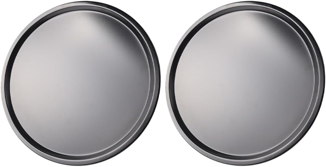 Garneck 2pcs Carbon Steel Non-stick Round Pizza Pans Oven Bakeware for Home Baking Multipurpose Crisper Tray for Pizza Breads Cakes and Vegetables