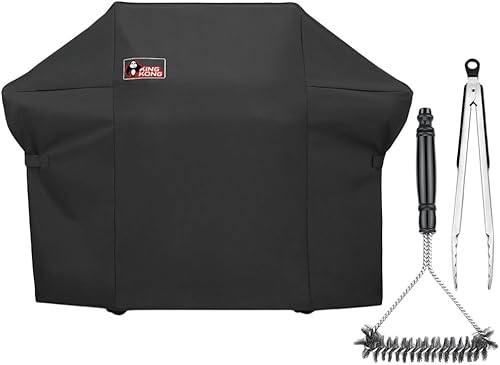 7108 Premium Grill Cover para parrilla Weber Summit 400 Series (comparado con la cubierta de parrilla Weber 7108) incluyendo cepillo de parrilla y