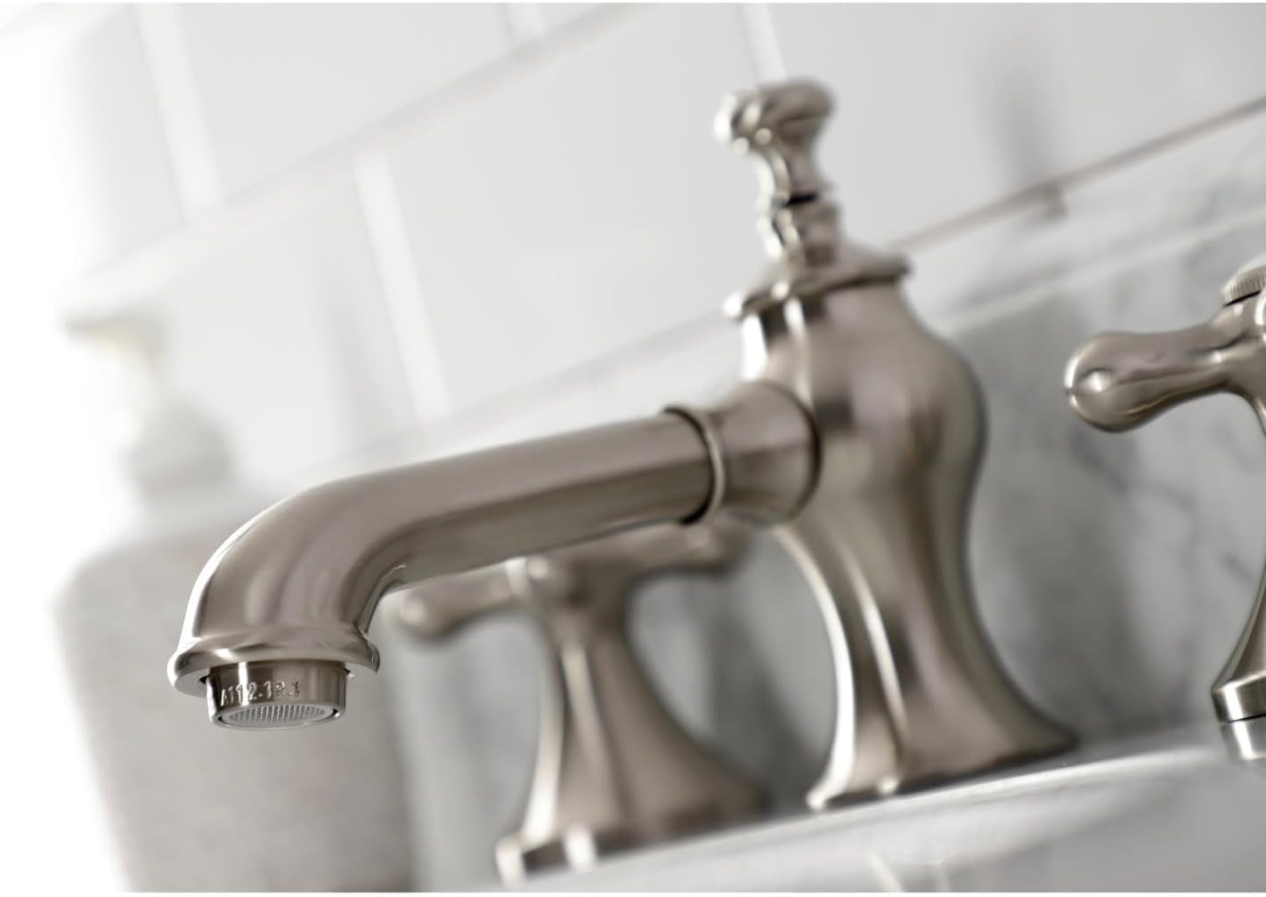 Kingston Brass KC7067AX Vintage 8 in. Widespread Bathroom Faucet, Brushed Brass
