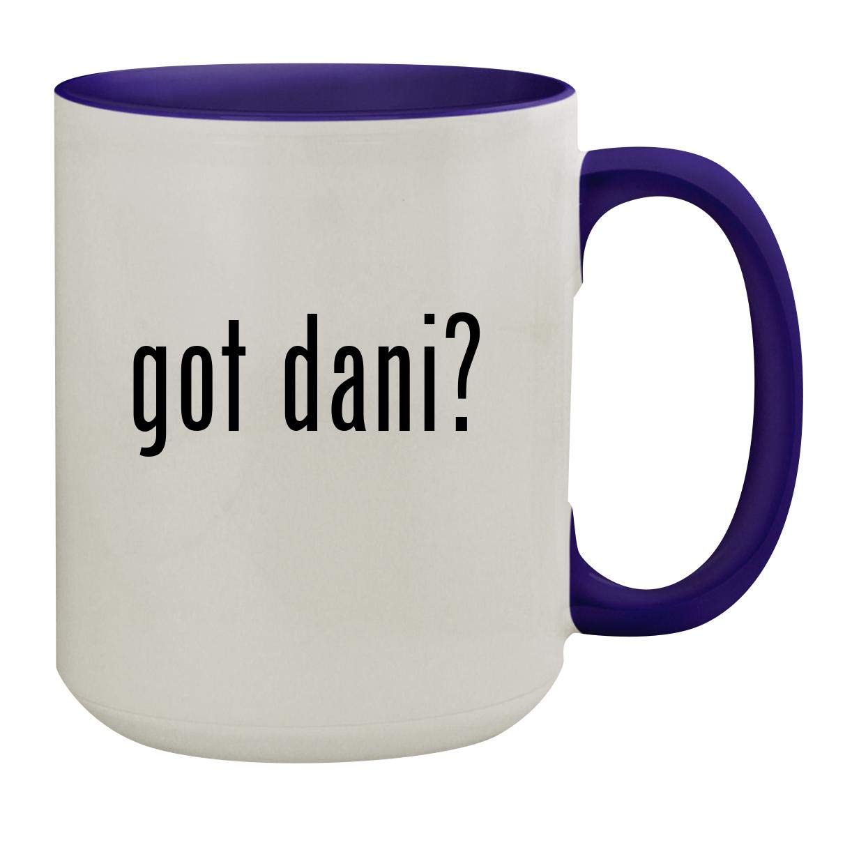 got dani? - 15oz Ceramic Inner & Handle Colored Coffee Mug, Deep Purple