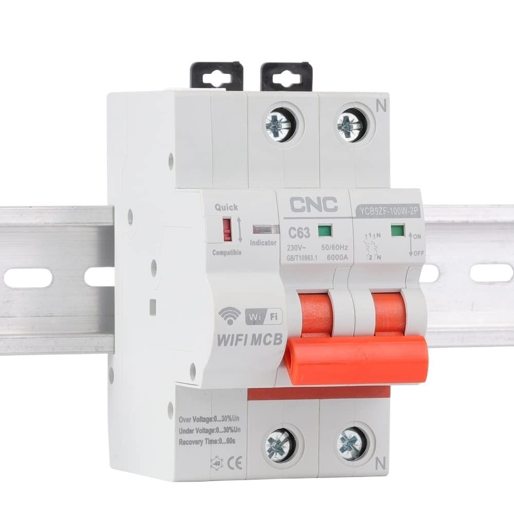Interruttore Magnetotermico Differenziale Interruttore automatico del circuito della catenatore guida DIN 4P for la casa intelligente(100A)