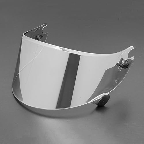 ヘルメットバイザー SHARK Race R Pro GPヘルメットバイザー風防シールドメガネバイザーヘルメットアクセサリー用オートバイヘルメットレンズ1個(Aurora Silver)