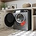PUGSDRLY Sèche-linge capacité nominale 3 kg,En réalité 5 kg,PTC céramique, Machine à sécher le linge à 4 programmes dont refroidissement,montage mural/pile compact tumble dryer (Silver grey)