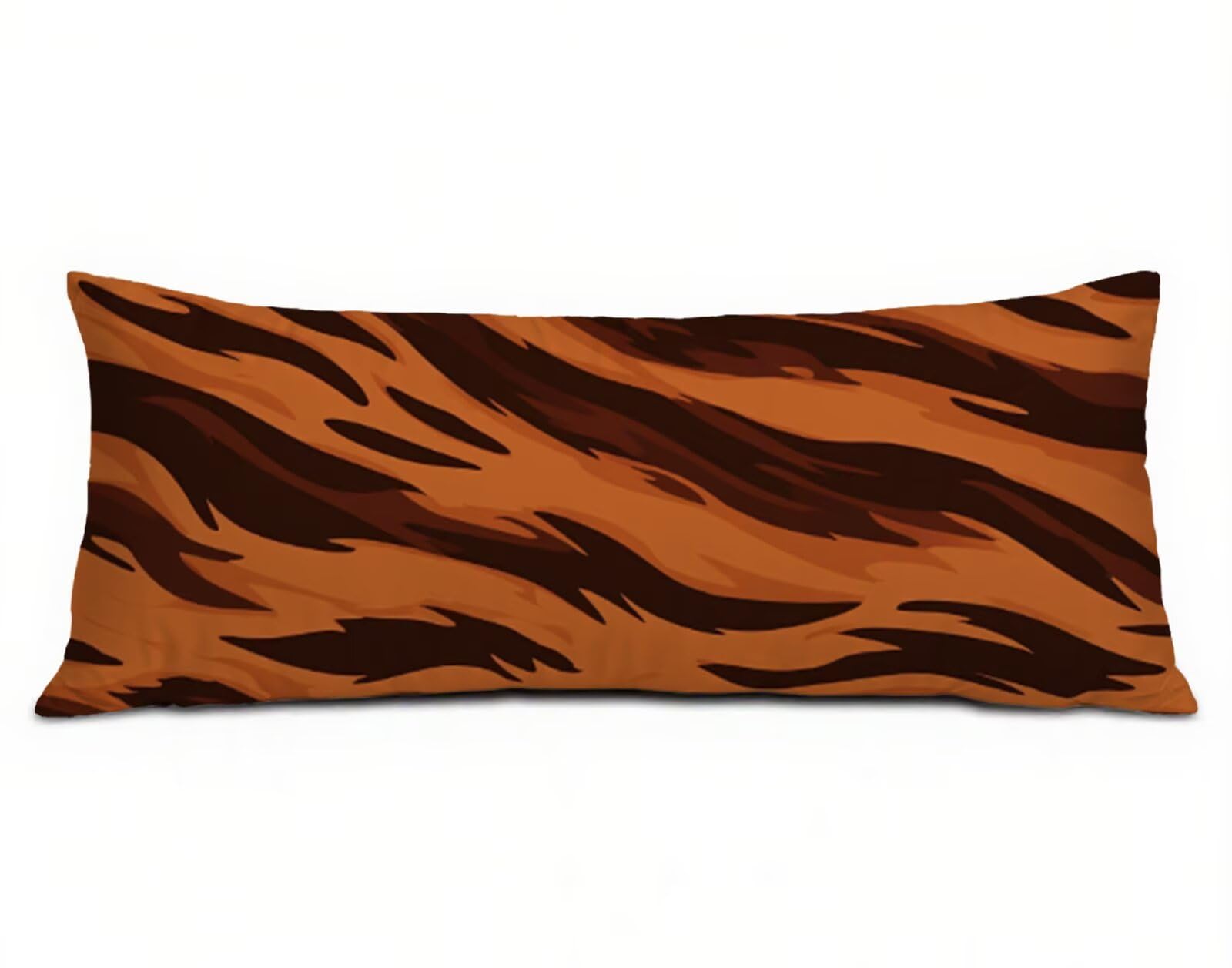 Brązowe poszewki na poduszki 60 x 180 cm poszewka na poduszkę z nadrukiem w panterkę poduszki łóżko miękki aksamit poprawić jakość snu, z niewidocznym zamkiem błyskawicznym poszewka na poduszkę