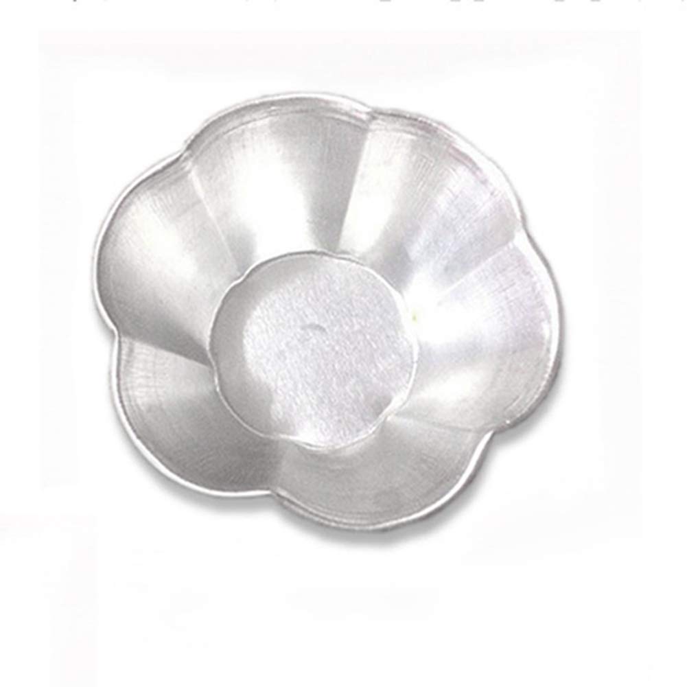 50 moldes de flores para hornear, mini Pie Pan Cupcake moldes para pasteles, pudding, moldes reutilizables