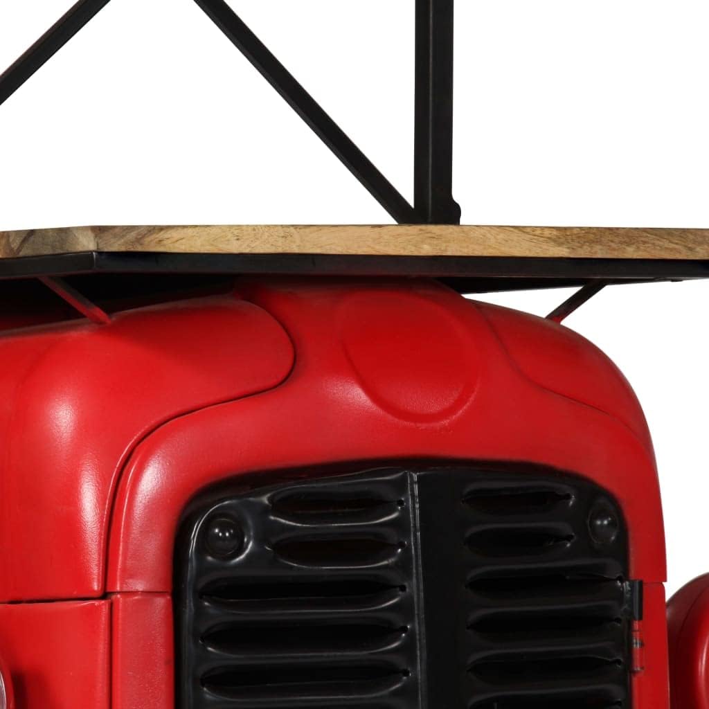 vidaXL Wine Rack, Wine Bar Cabinet with Glass Rack, Tractor Bar, Tractor Cabinet for Living Room Kitchen Pantry, Industrial, Solid Mango Wood