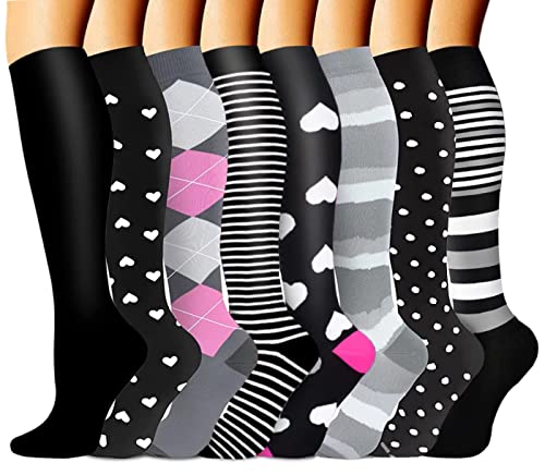 Bas de contention homme et femme pour soulager les jambes lourdes en voyage et running 8 paires
