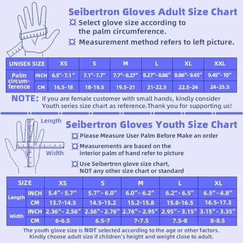 Seibertron S.P.S.G-1 UPF100+ Sun/UV Protection Touchscreen Glove fit for Driving Cycling Kayaking Paddling Boating Sailing Golf Equestrian Horse Riding Breathable Guanti Youth Black S - Image 2