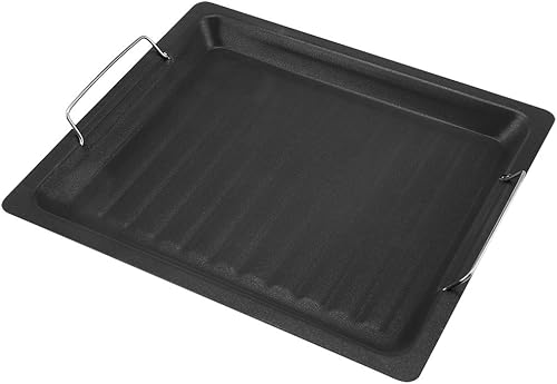 Miniatura 5 de BORDSTRACT Sartén para barbacoa, parrilla antiadherente para estufa, sartenes de acero inoxidable para estufas para filetes fritos, tocino, olla