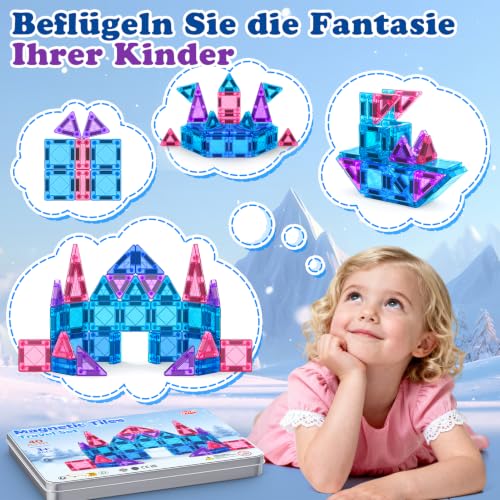 Kaysaitoy Magnetische Bausteine 40PCS Mini Magnetbausteine Reiseset Spiel – Ansicht 5