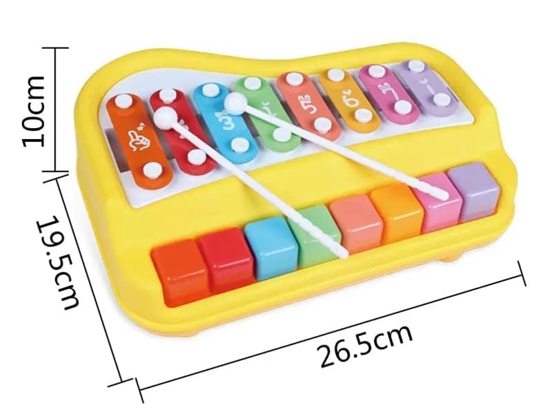 Image of Xylophone Musical Toy for Kids 8 Scale - Piano Keyboard for 1 Year Baby Boy Girl | Birthday Gift for Kids 6-12 Months | Educational Toy for Toddlers, Non-Battery (Big Size)