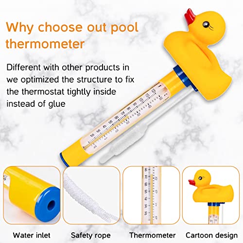 Miniatura 3 de Termómetro Flotante Para Piscina, Termómetro De Temperatura De Agua, Termómetro De Piscina Con Cuerda, Para Piscinas Interiores Y Exteriores, Acuarios, Estanques De Peces A