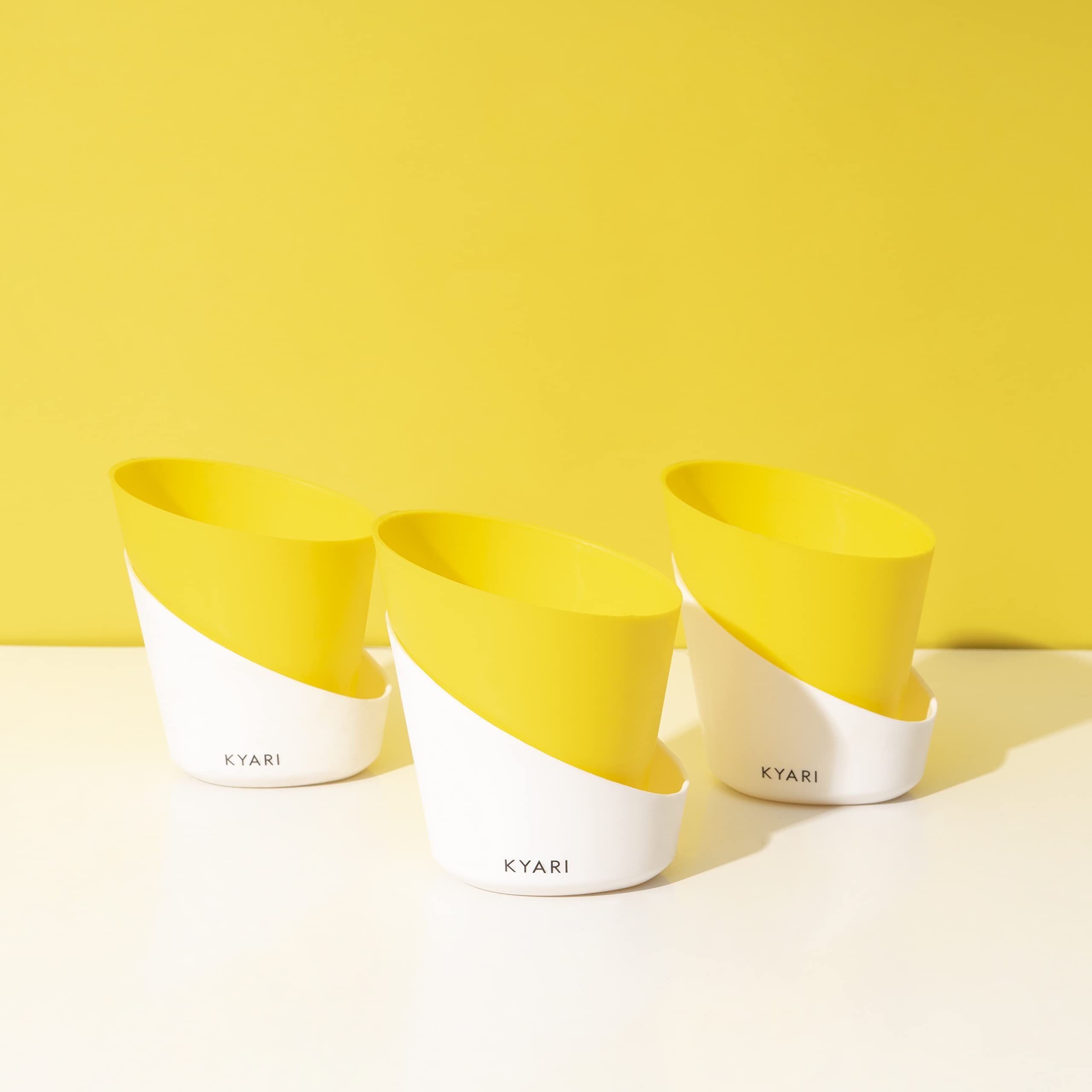 KYARI Combo of 3 Lemon Yellow Self-Watering Pots for indoor plants, Best Flower Pots & Planters for Home Decor, Living Room, Kitchen, Bedroom, Table Top, Office, Gifting | Plants not included (B0BV264M84) Amazon Price History, Amazon Price Tracker