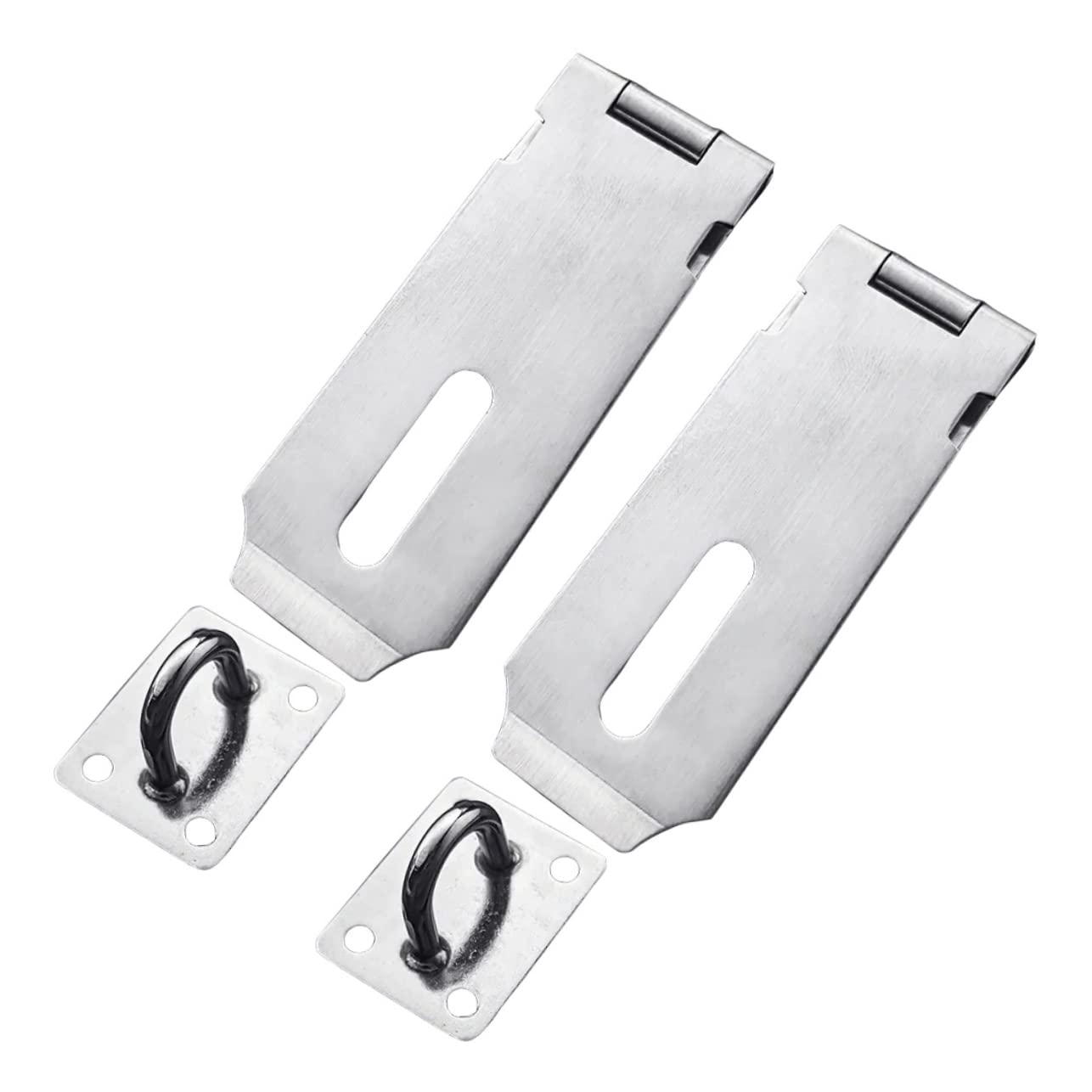 DOITOOL Door Latches Hardware 2pcs Padlock Hasp Latch for Shed Cabinet Attic Doors