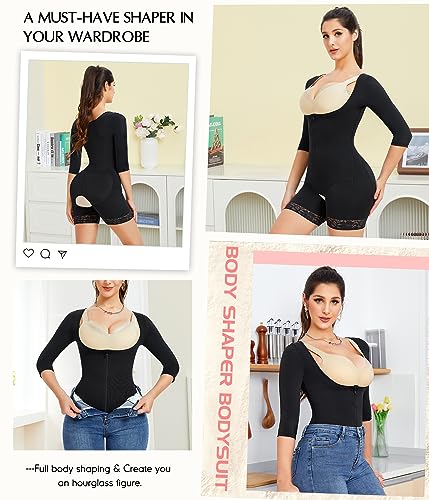 MERYOSZ Shapewear for Women Tummy Control Bodysuit Waist Trainer Fajas Colombianas Full Body Shaper Jumpsuit4
