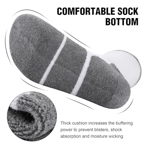 COOVAN Mens Cotton Crew Socks Moisture Wicking Cushioned Athletic Heavy Duty Work Boot Socks 6 Pairs4