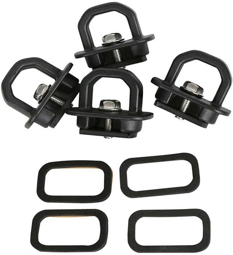 MORYEN 4 pcs Tie Down Anchor Truck Bed Side Wall Anchors Hook Ring for