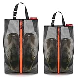 CANBOX Reise Schuhbeutel, 2er-Set wasserdichte Schuhtasche mit Reißverschluss, Tragbare Schuhorganizer, Faltbare Schuhsack für Koffer, Sport, Männer und Frauen