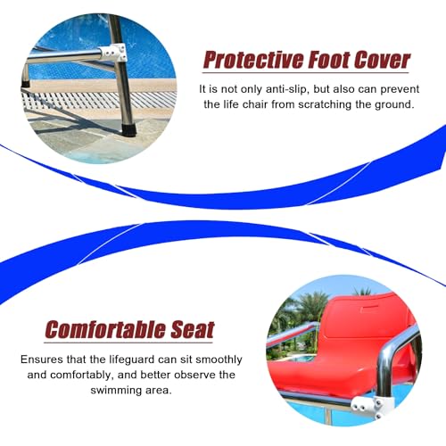 Silla de Socorrista Alta para Piscina Acero Inoxidable miniatura 7