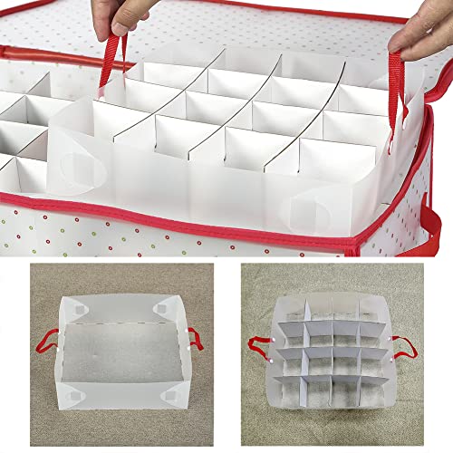 Sattiyrch Plastic Christmas Ornament Storage Box With Dual Zipper Closure thumb #5