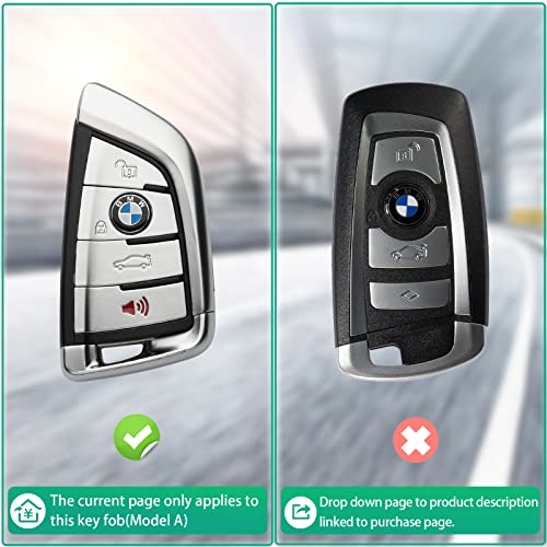 Image of BMW Key Fob Cover Leather Case Lanyard Keychain Holder Key Fob Protector 230i 330i 430i 440i 530e 530i 540i 740i 745e 750i M2 M235i M240i M3 M340i M4 X1 X2 X3 X4 X5 X6 X7 accessories