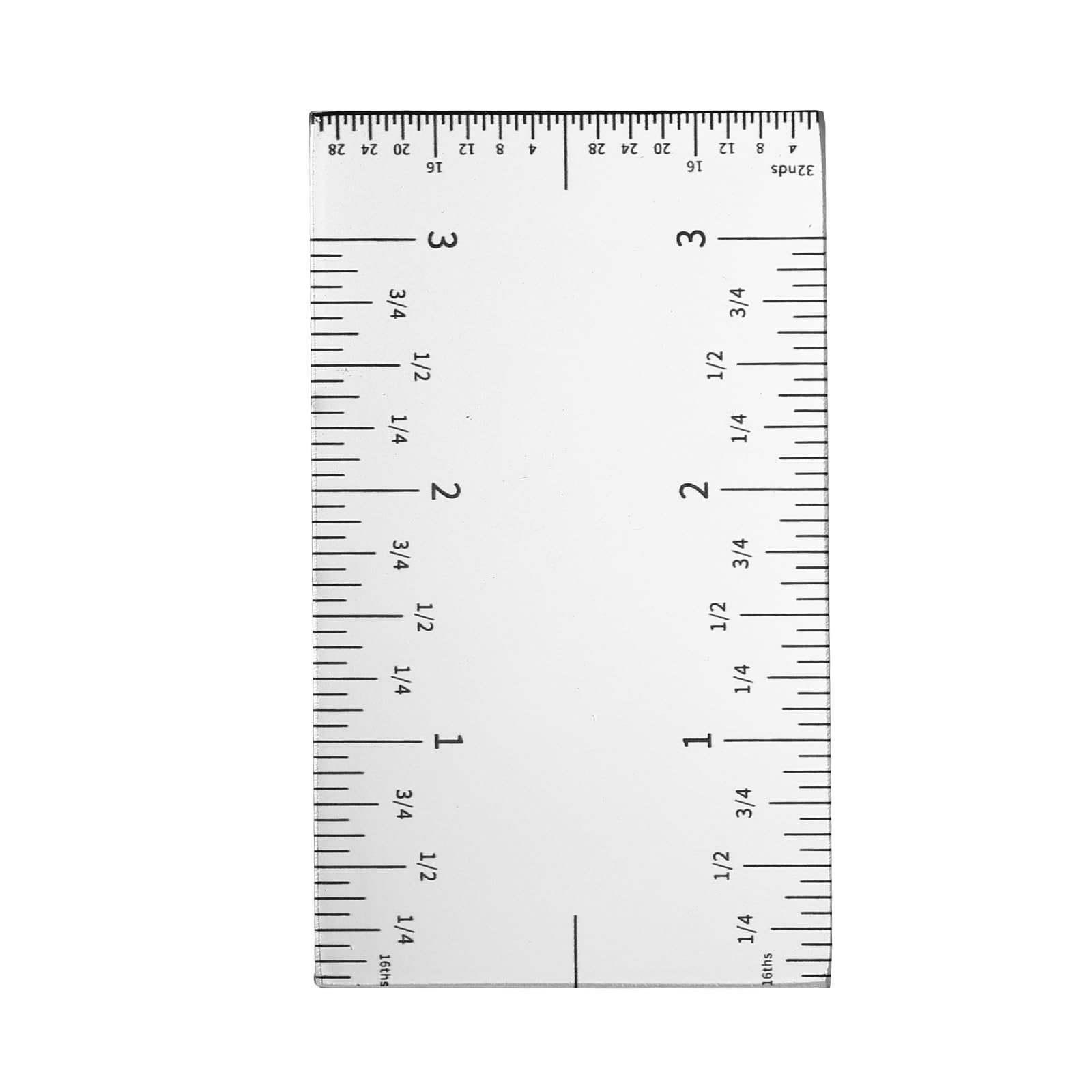 Lyreh 3 Inch Pocket Mini Ruler, Small Tiny Stainless Steel Square Precision Woodworking Pocket Rulers Graduations on All Four Edges for Easy Readability