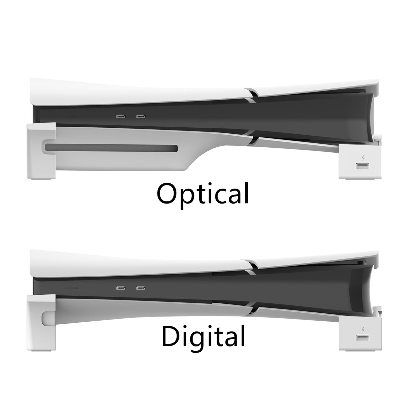 MOOKEENONE Hub orizzontale 4 Porta USB Base del basamento per PS5 Slim Console, Aggiornamento Accessori Stand Holder