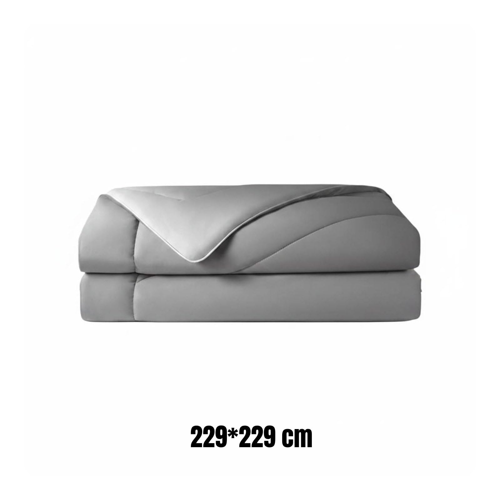KESOTO Fresca Ligera Cobija Transpirable con Tejido Suave de Nylon y Spandex para Dormir en Verano Siestas Dormitorios Cálidos Áreas Acondicionado Uso Diario, Gris, Queen 229x229 Cm