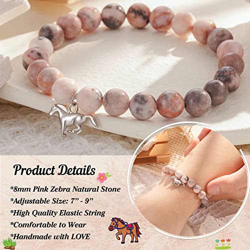 FYUKISS Horse Charm Bracelet for Girls - Horse Loving Daughter, Granddaughter, Niece - Birthday &3