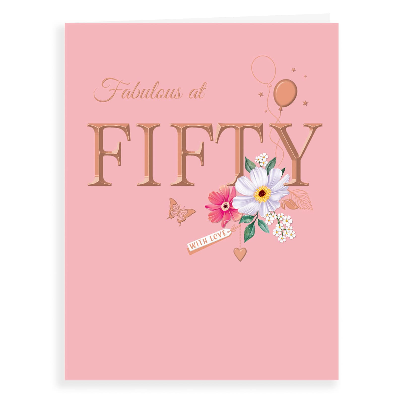 Avant Garde Studios Classic Milestone Age Birthday Card Age 50 F - 8 x 6 inches