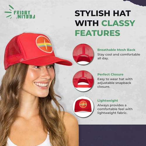 Image of Friday Feelin' Trucker Hat Women Men Baseball Caps Gift Women's USA Trucker Hats Caps Baseball Hats All Occasions - One Size