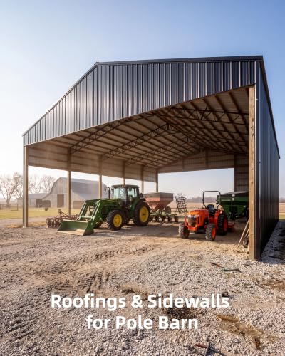 Image of GarveeLife Ribbed Metal Roofing Panels, 195 Ft