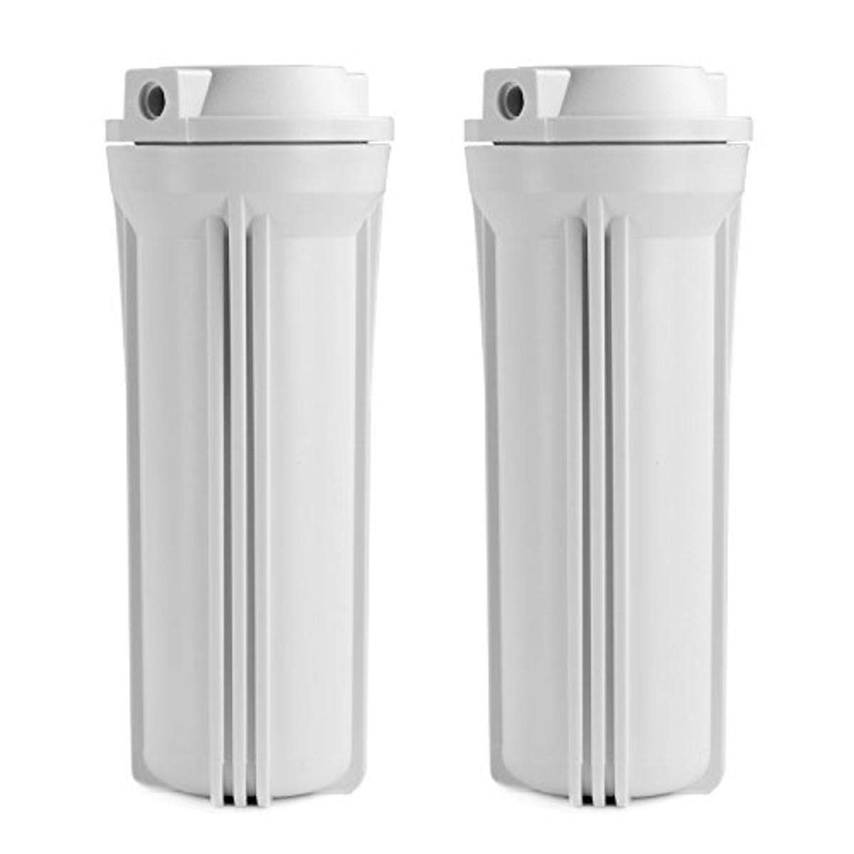 iSpring HW12X2 White Water Filter Housings for RCC Series Reverse Osmosis Systems, 10" Inch, 2-Pack, (Compatible with iSpring RCC Series Systems with NSF Certified Mark)