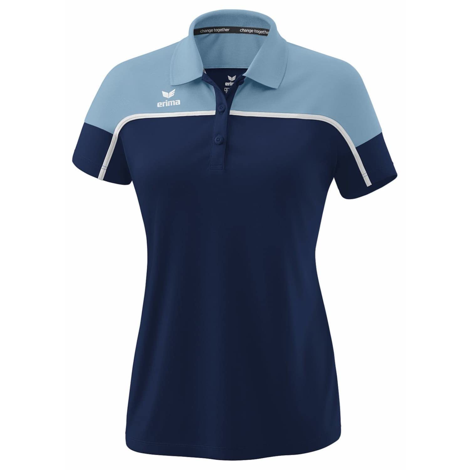 Erima Women's „Change Polo Shirt, new Navy/Faded Denim/White, 36