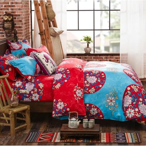 Freyamy Bettwäsche 200x220 Türkis Indischen Mandala Boho Bettwäsche Set – Ansicht 4