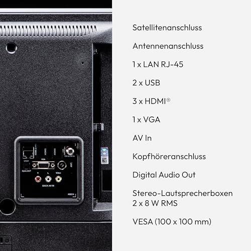 MEDION P14313 (MD 30020) 108 cm (43 Zoll) Full HD Fernseher (Smart-TV, HDR, Netflix, Prime Video, PVR, Bluetooth, Triple Tuner Receiver) – Bild 5