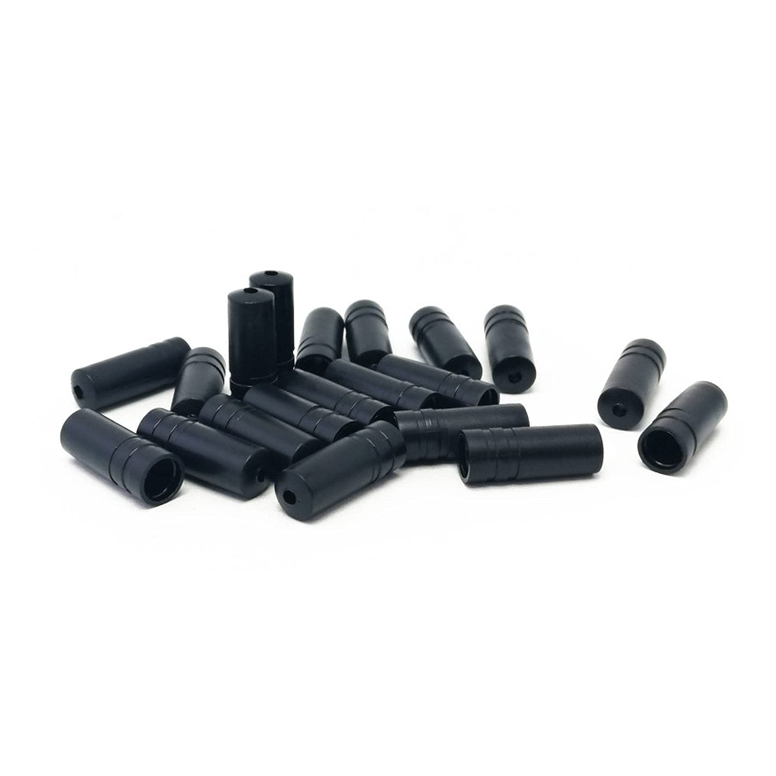 KEXYOAN Bike Cable End Caps 50PCS Bicycle Brake Derailleur Shifter Part Accessories(Black Plastic)