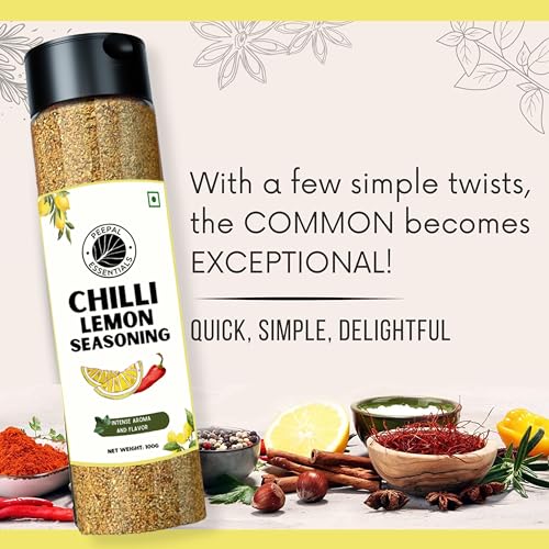 Image of Peepal Essentials chilli Lemon Seasoning for popcorn /Fries /Roasted Almonds /Grilled Corn, Gluten-Free /vegan, pure & natural