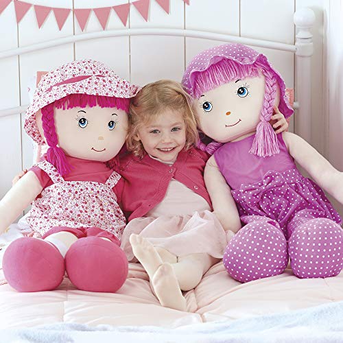 Lovehug36largesoftdollpurplehuggableplushdollwithembroideredface  Urban Country Home Decor Love hug 36 large soft doll purple huggable plush doll with embroidered face  urban country home decor