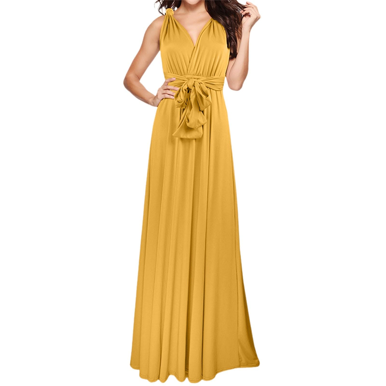 Robe portefeuille convertible longue Ajustable en plusieurs styles