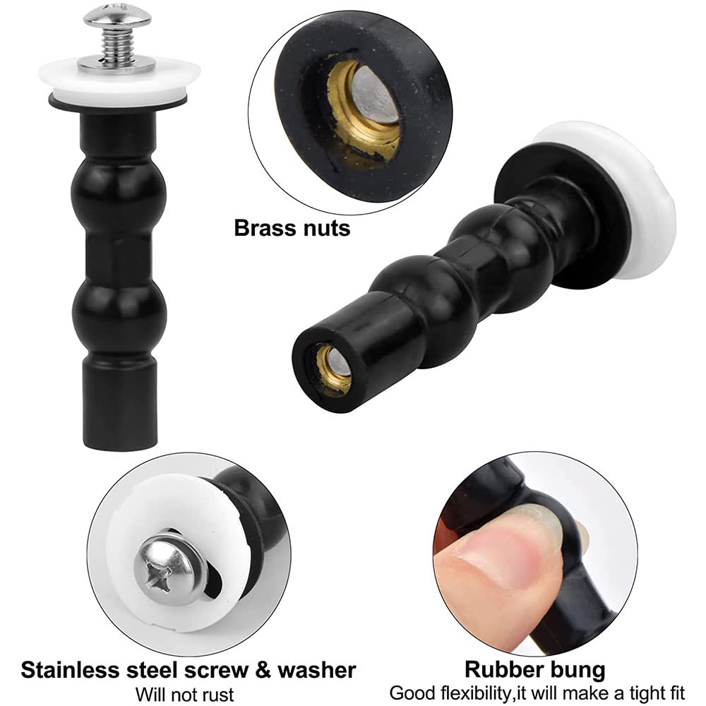 yufana 4 Pack Toilet Seat Hinge Screws Expanding - Image 2