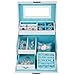 SONGMICS Jewelry Box, Girls Jewelry Organizer, Lockable Mirrored Storage Case, Gift Idea, White UJBC114W