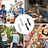 Rpanle 4 Pcs Bottle Opener Keyring, Beer Opener, Mini Bottle Opener, Aluminum Multi-Function Openers for Party, Festivals, Gatherings (Black+Silver) #5