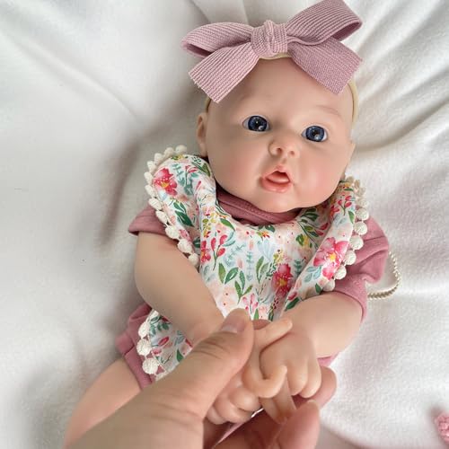 Muñeca de bebé realista de cuerpo completo de silicona 18 pulgadas miniatura 3